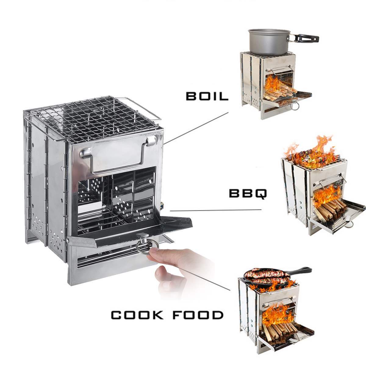 Lightweight Folding Wood Stove
