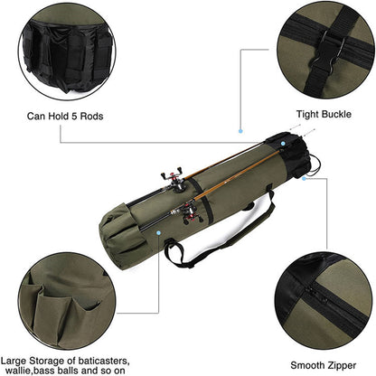 Cylinder Outdoor Fishing Gear Storage Bag