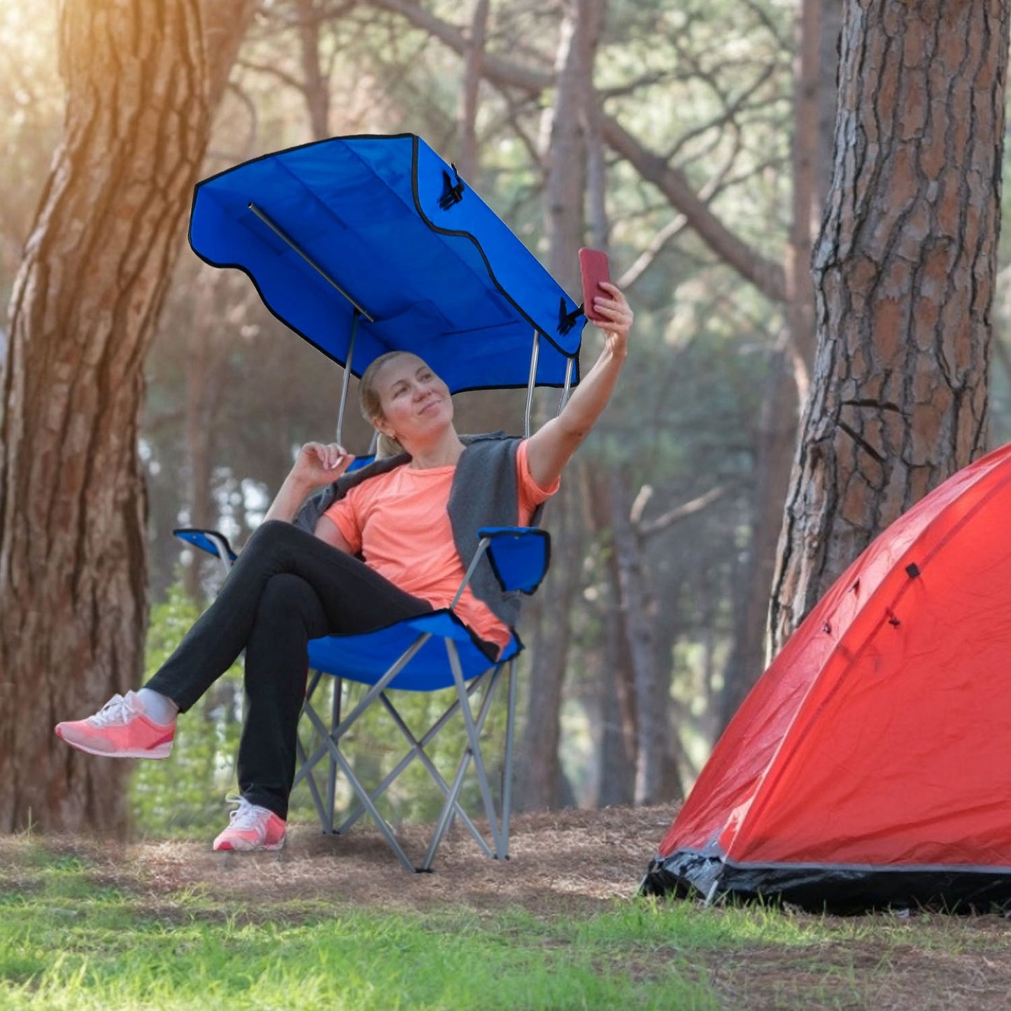 Foldable Camping Chair With Canopy